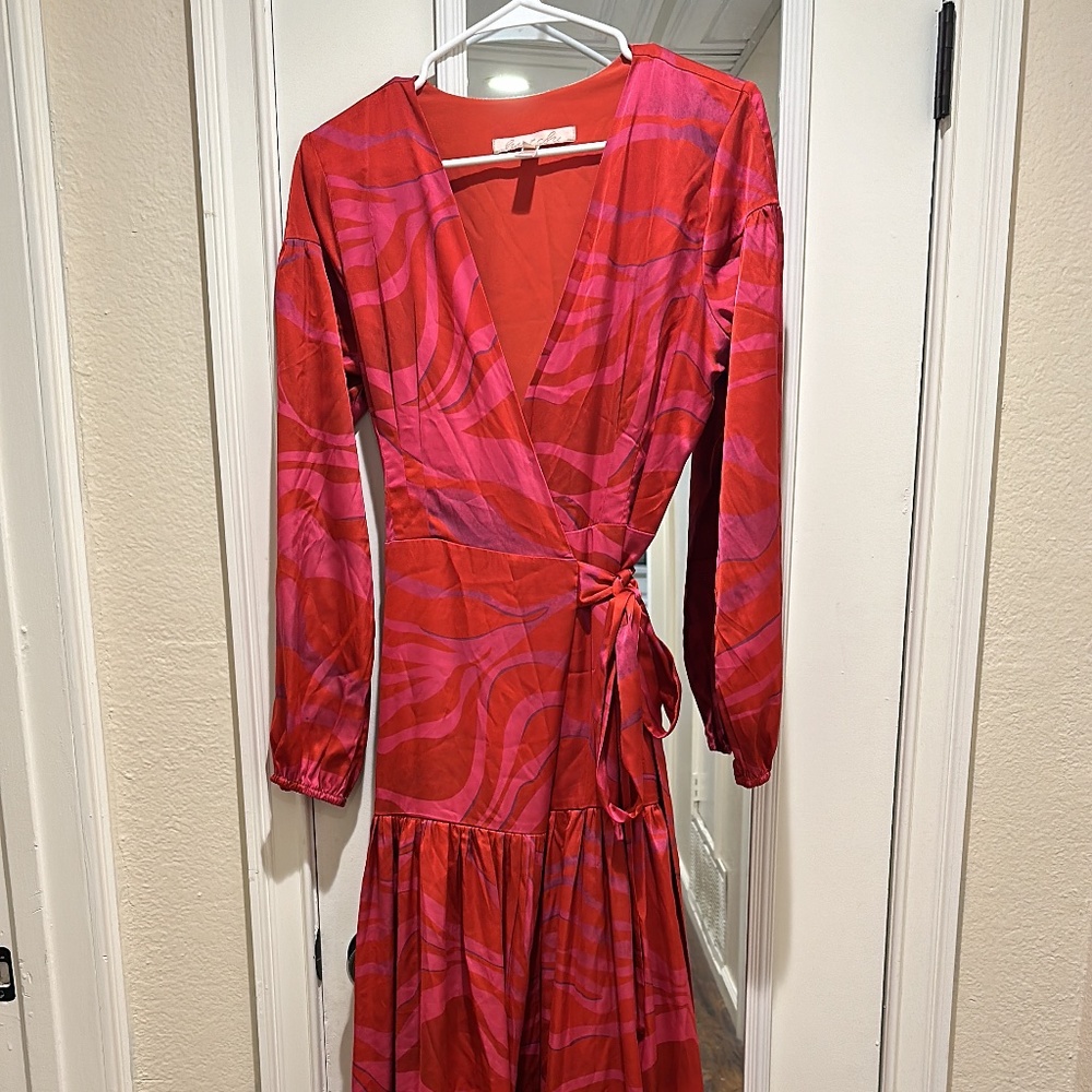 Hutch Ciara Dress in Red Berry Zebra Size Small